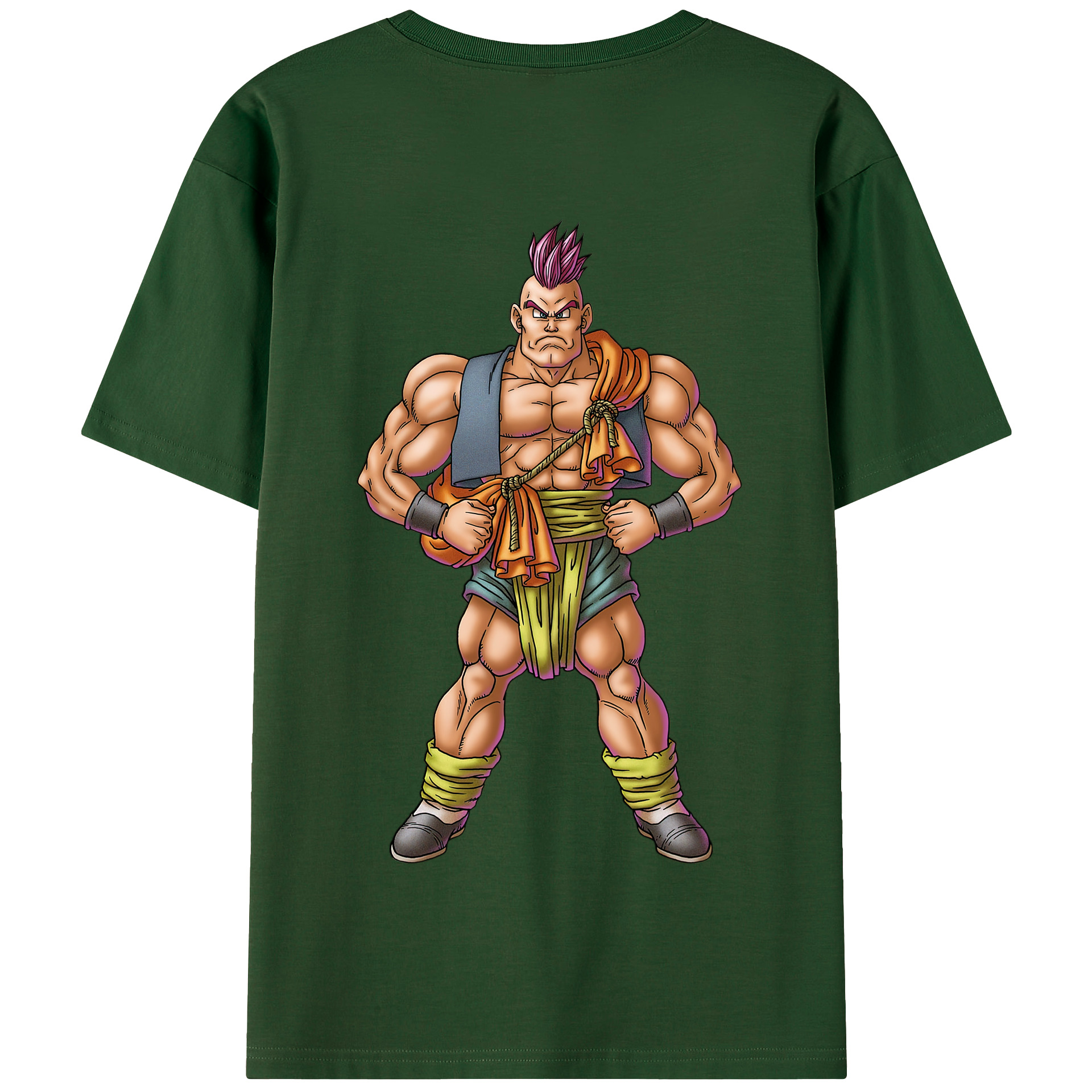 （画像用） ドラゴンクエスト Doragon Kuesuto Dragon Quest 綿100％半袖Tシャツ（背面プリント）